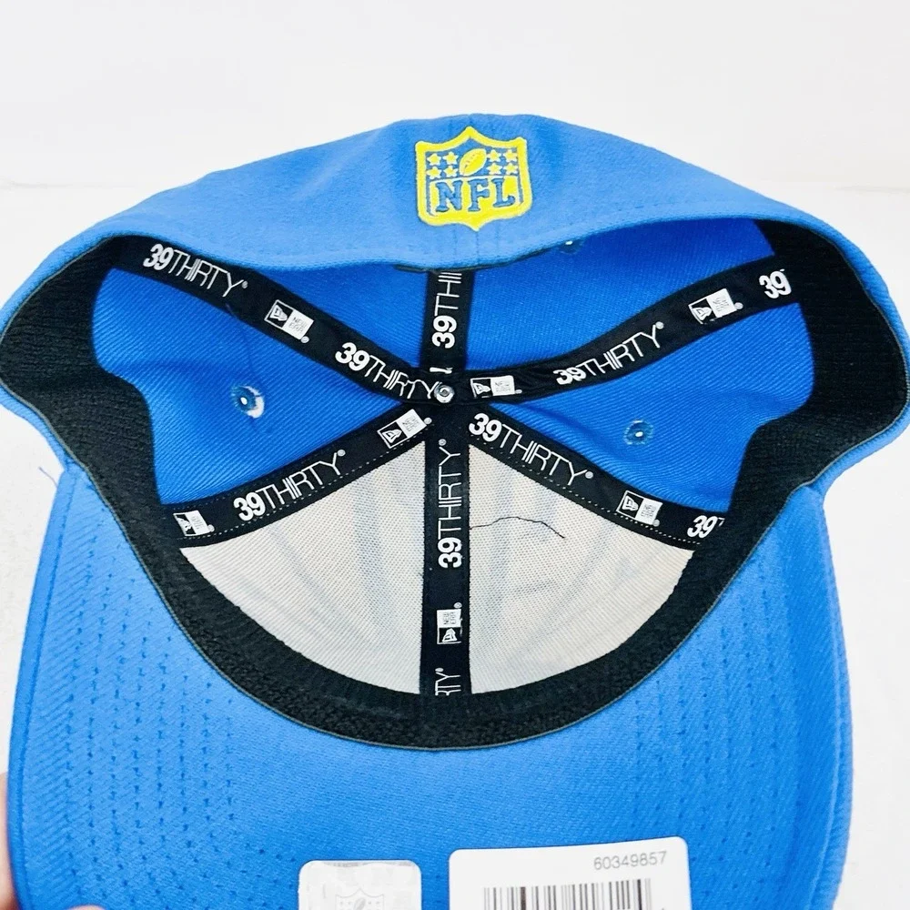 Los Angeles Rams New Era Shockwave 39THIRTY Stretch Flex Hat Cap S/M Blue NFL